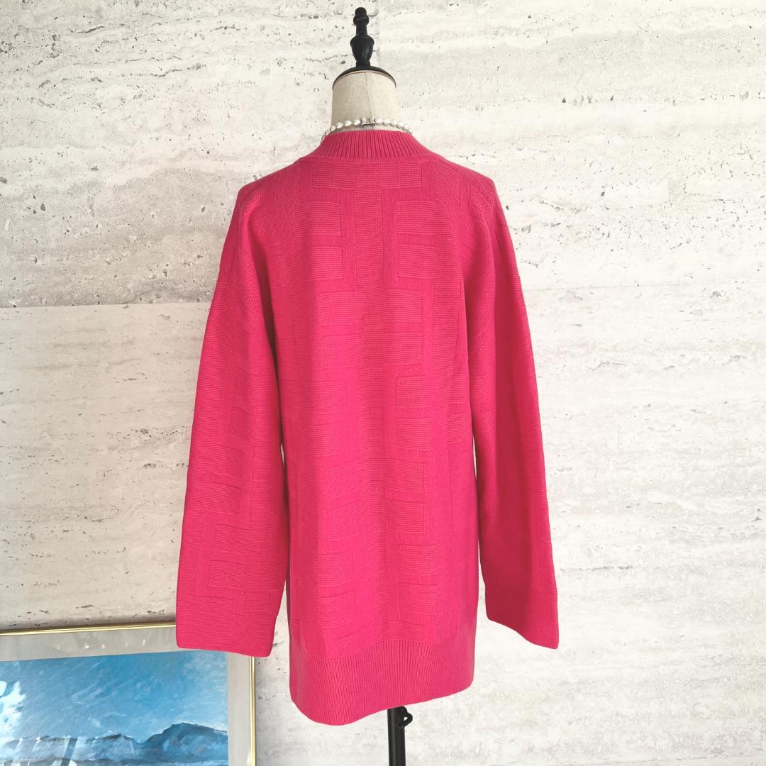 極美品★HERMES★Hジャガード★キーネック★ロングニット★チュニック