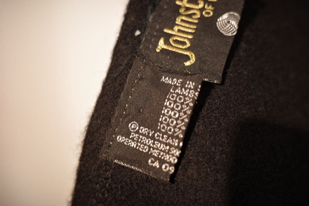 【希少】Johnstons ジョンストンズ 大判ウールストール black