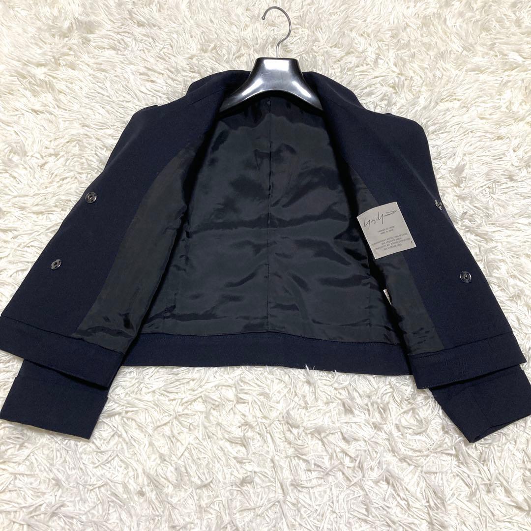 美品✨ヨウジヤマモト　クロップドジャケット　変形　S 黒　ウール　archive