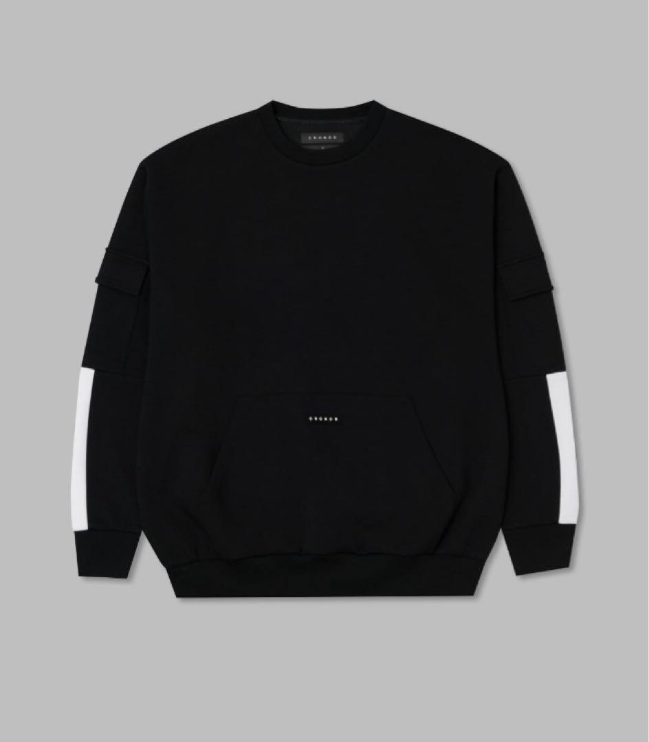 ウエイトトレーニング CRONOS CARGO SWEATSHIRT BLACK SIZE:L