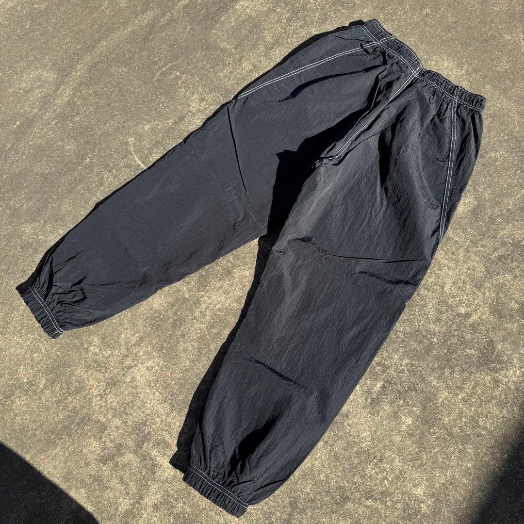 NIKE ナイキ スウッシュ ナイロンパンツ 黒 M ステッチ トラックパンツ
