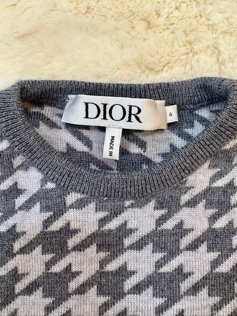 人気★DIOR 千鳥柄 長袖ドレス