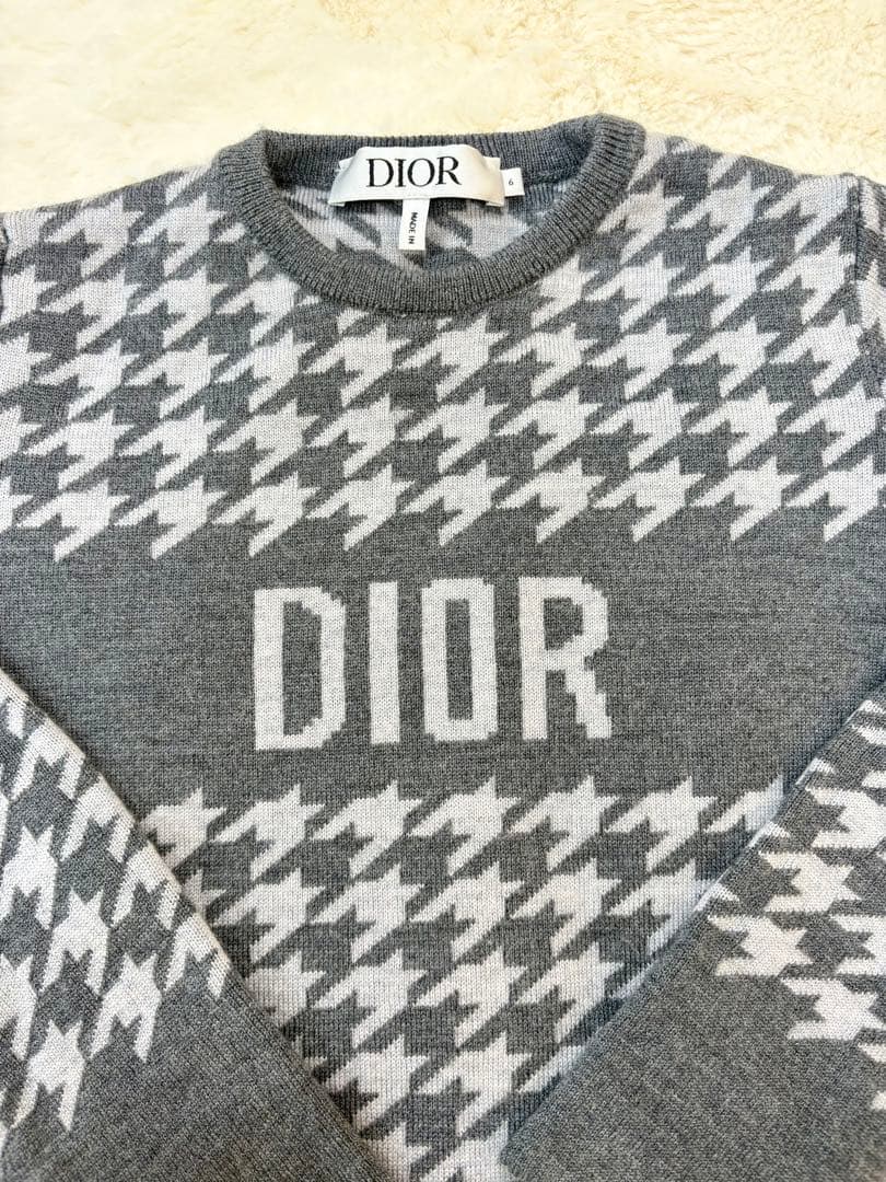 人気★DIOR 千鳥柄 長袖ドレス