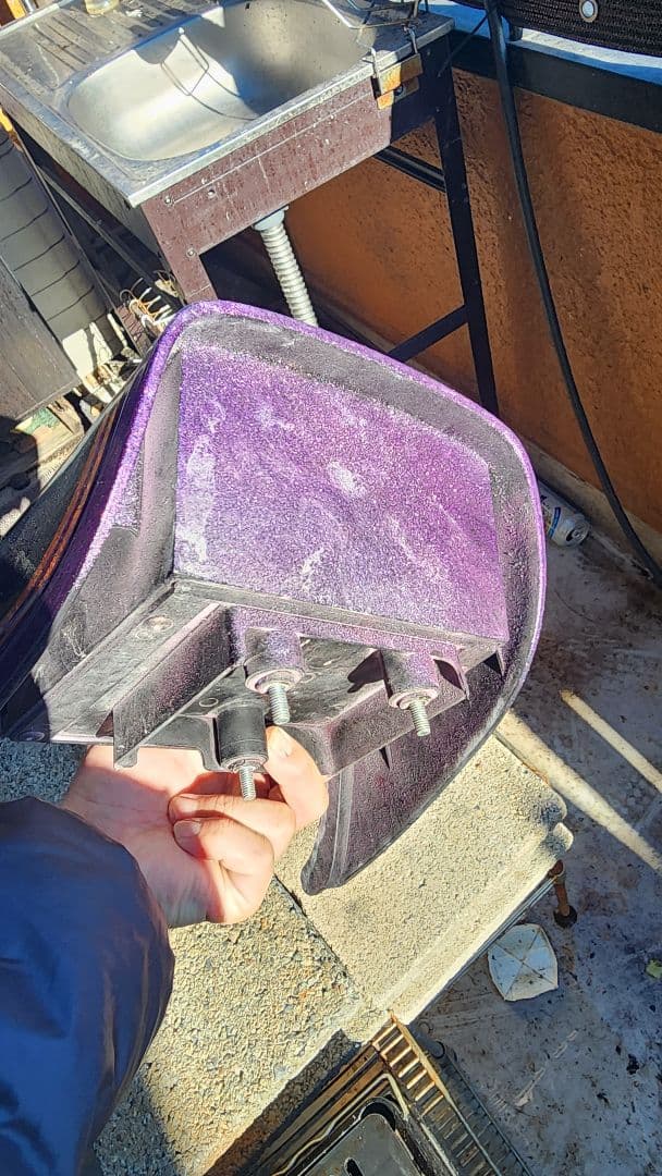 GS400 タンク、テール カスタムペイント、ラメラメ