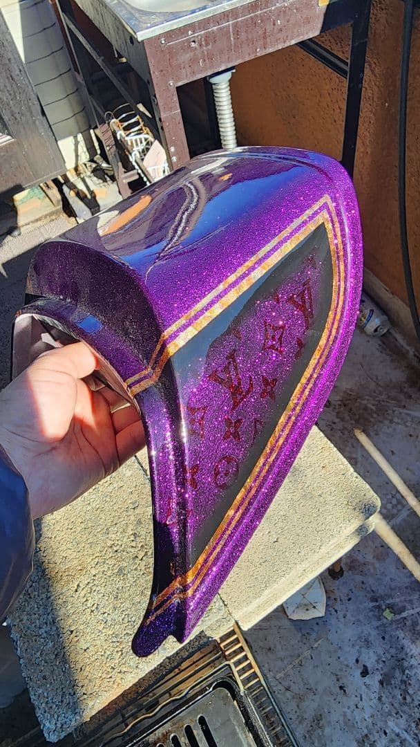 GS400 タンク、テール カスタムペイント、ラメラメ