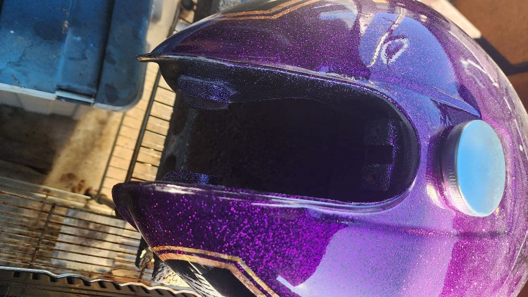 GS400 タンク、テール カスタムペイント、ラメラメ