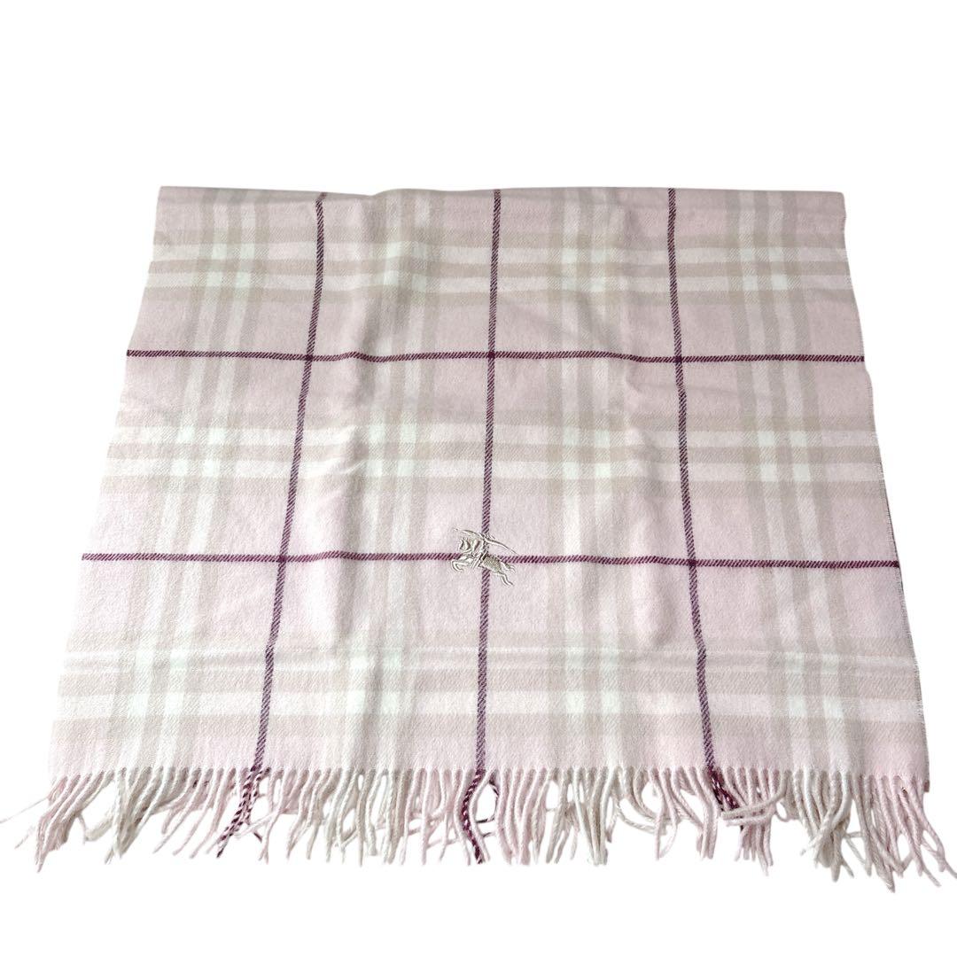 【希少・新品】BURBERRY LONDON バーバリー 大判　ひざ掛け ピンク