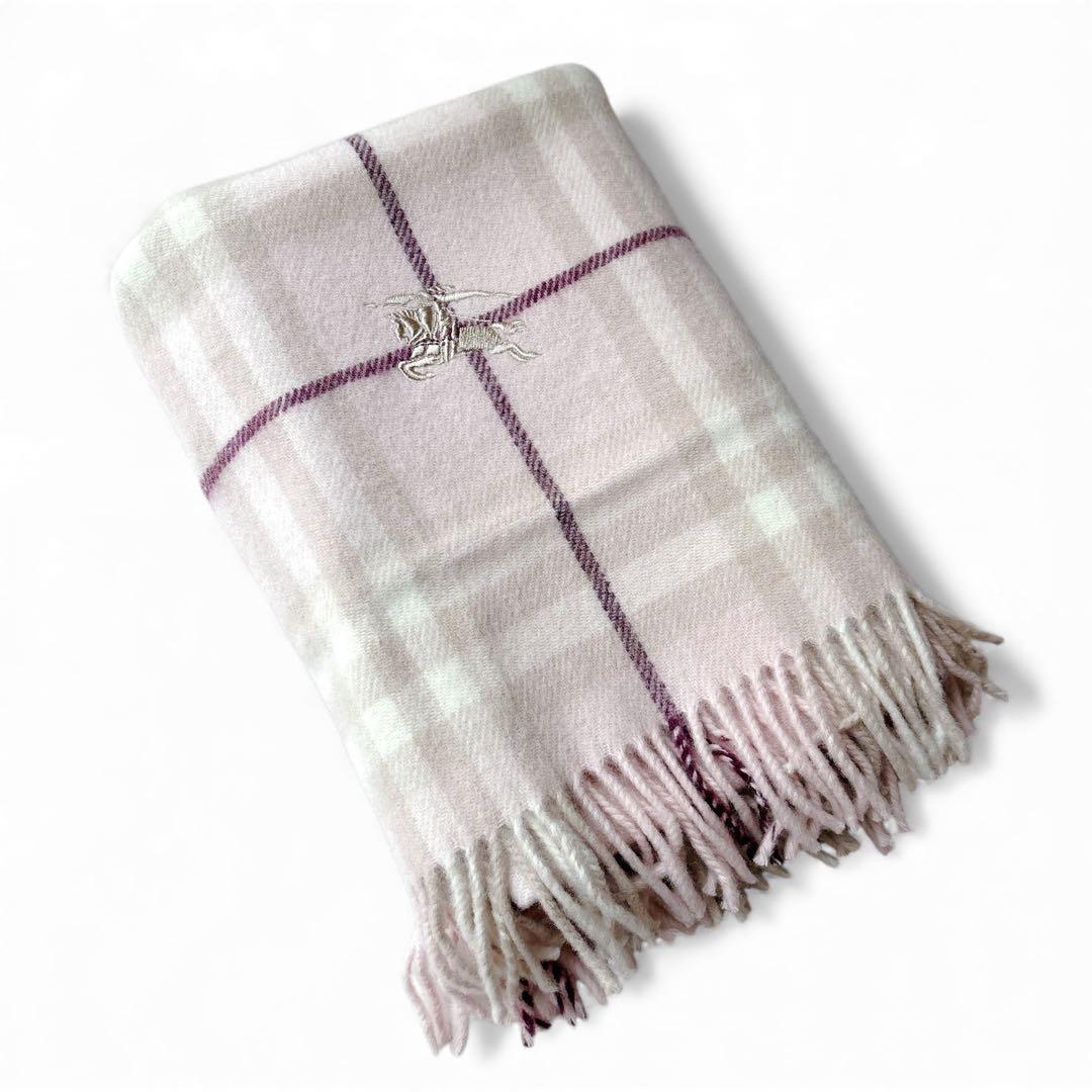 【希少・新品】BURBERRY LONDON バーバリー 大判　ひざ掛け ピンク