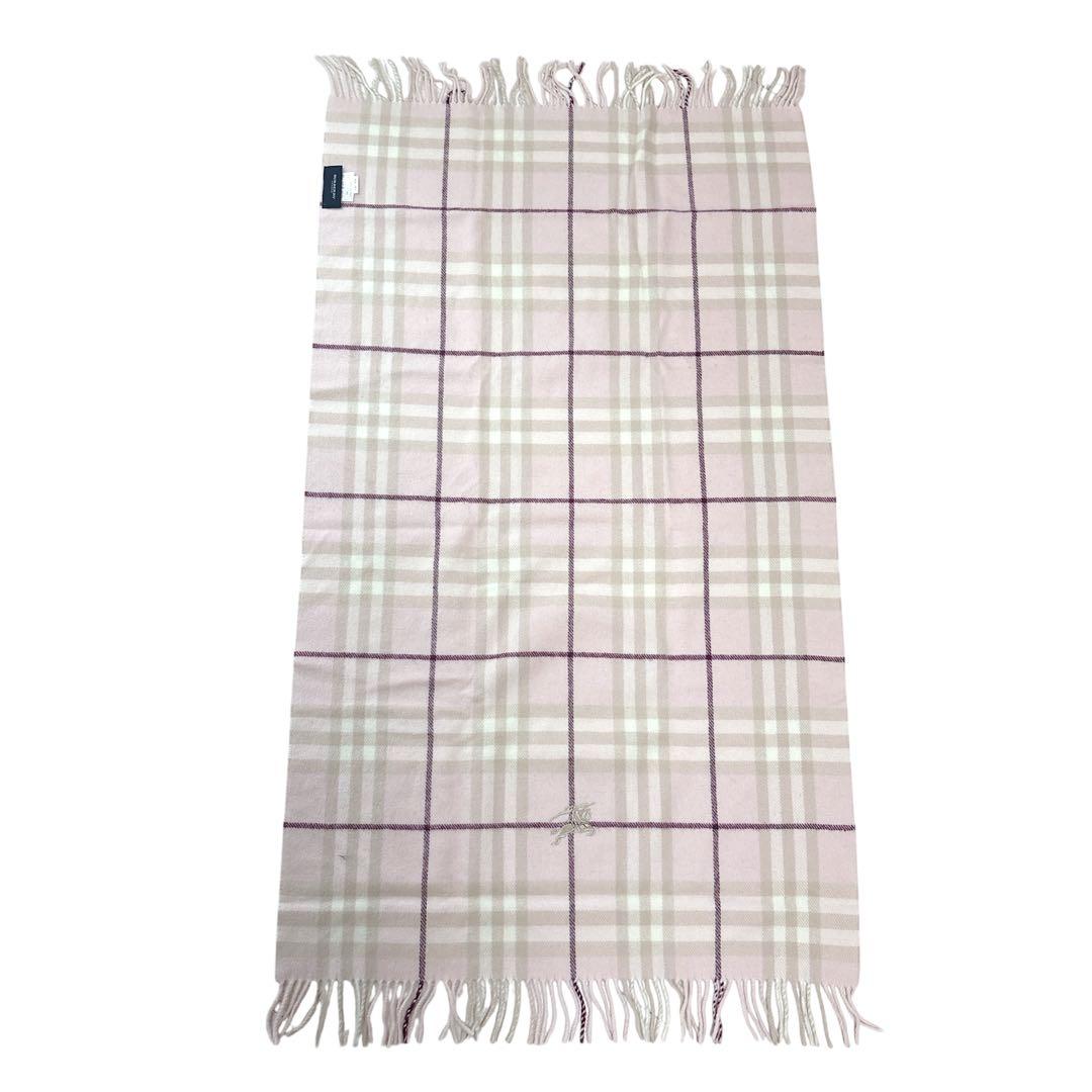 【希少・新品】BURBERRY LONDON バーバリー 大判　ひざ掛け ピンク
