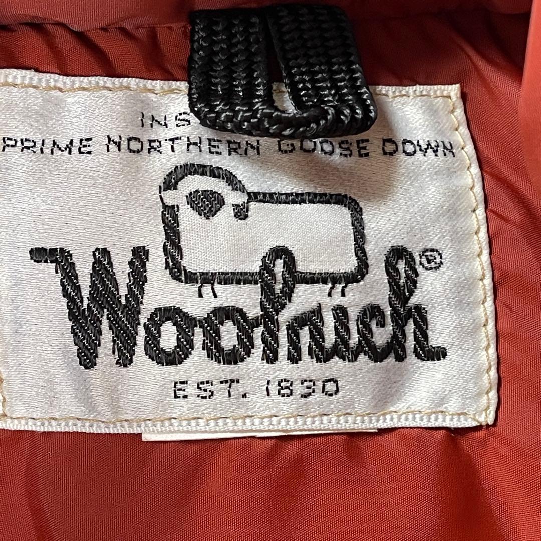 80s USA製 ウールリッチ ダウンベスト サイズ感◯ レンガ色 短丈