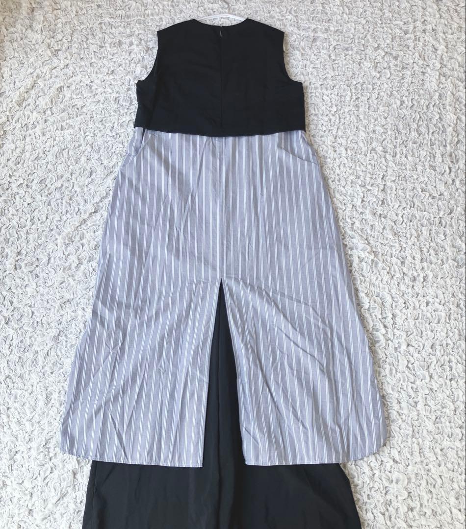 ⭐︎美品ENFOLDエンフォルド ストライプレイヤードオールインワン