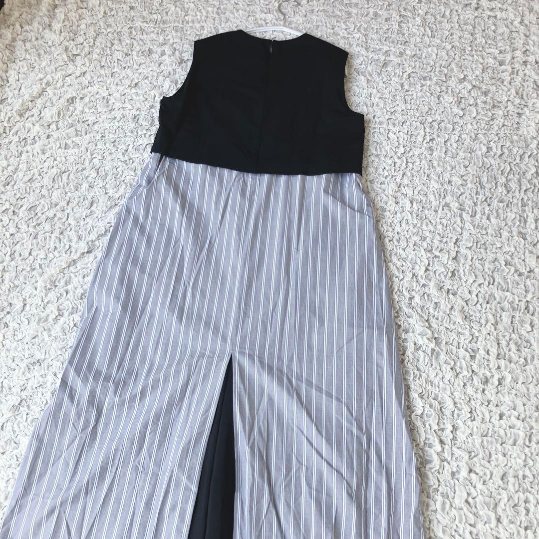 ⭐︎美品ENFOLDエンフォルド ストライプレイヤードオールインワン