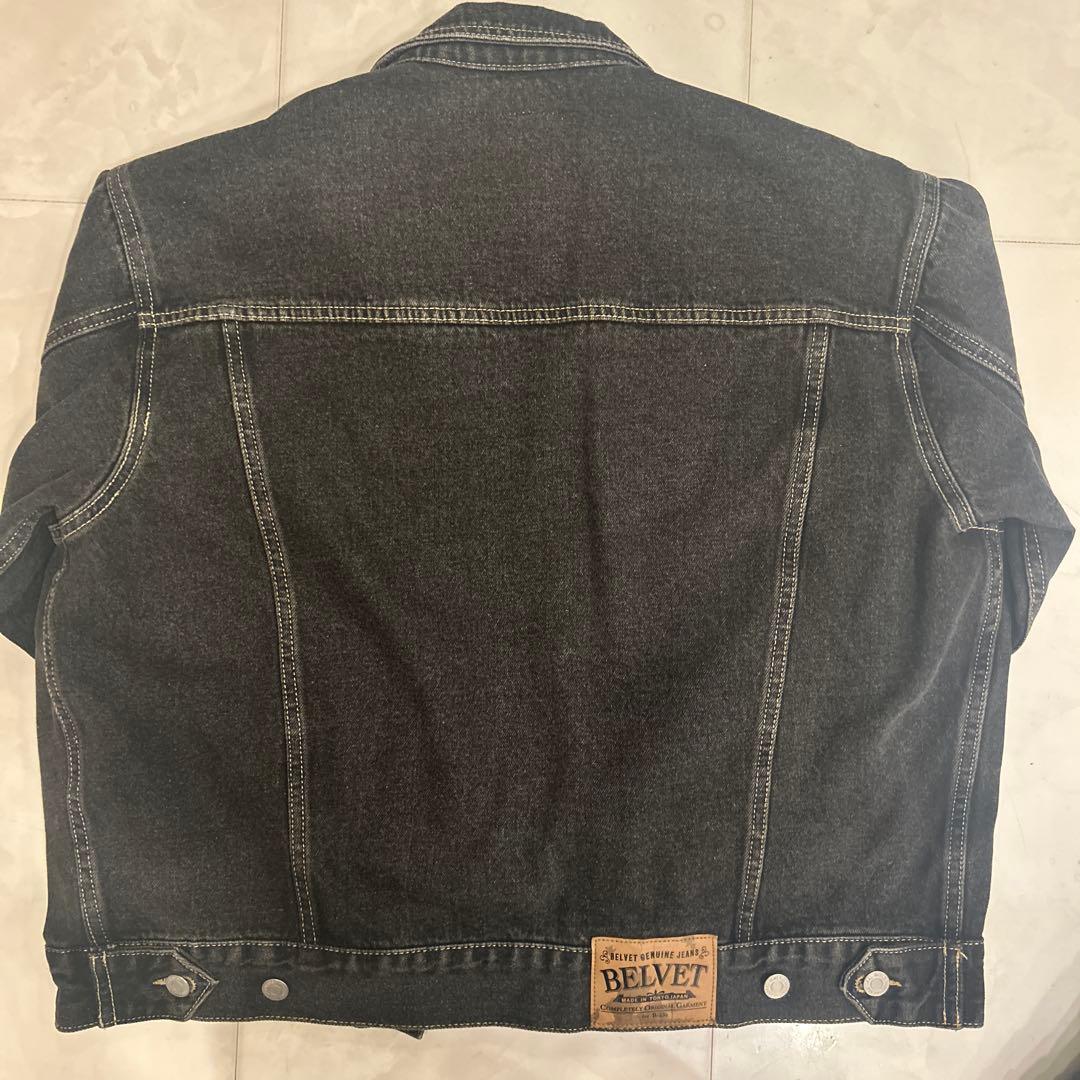BELVET ダークグレー デニムジャケット・パンツ セット