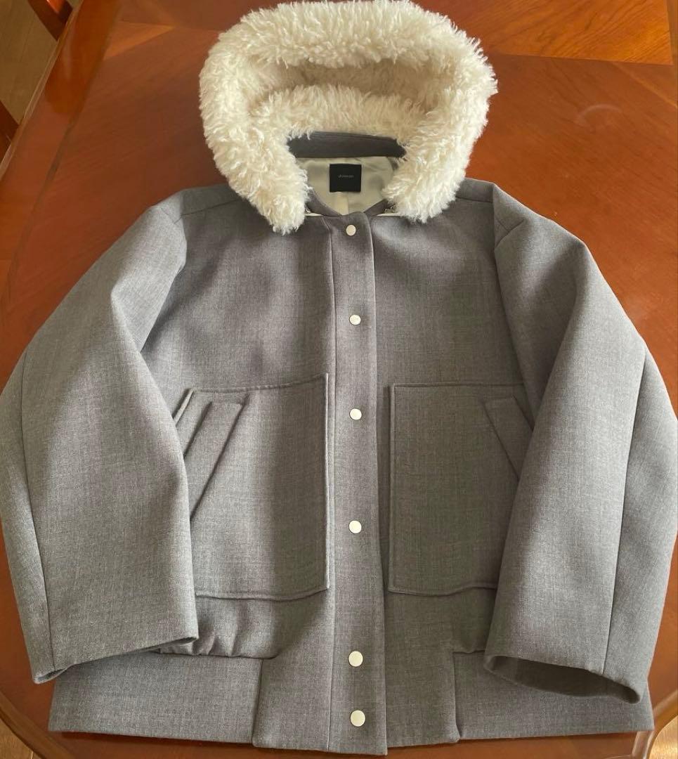 yori shirocon プードルフードボンディングジャケット　グレー 38