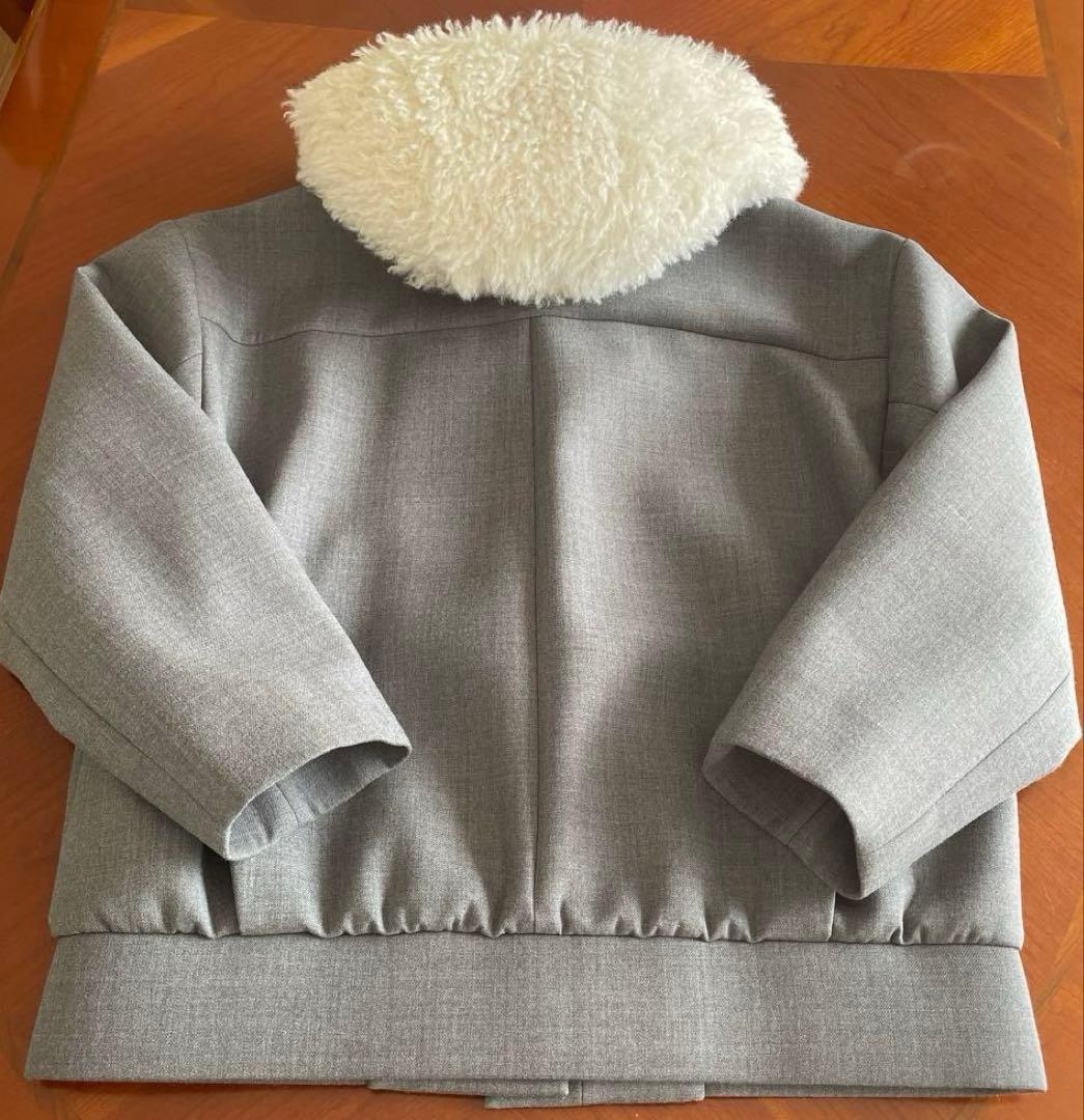 yori shirocon プードルフードボンディングジャケット　グレー 38