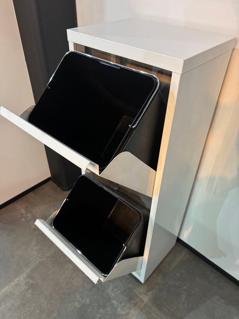 【tomopy】スチール製分別式ごみ箱 【引取り可】