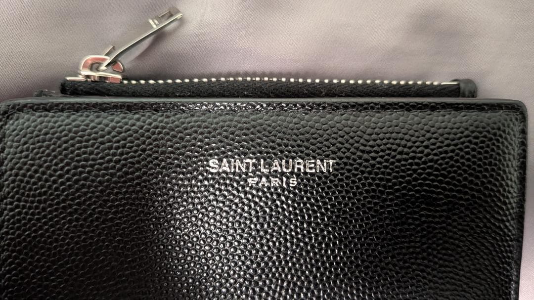 SAINT LAURENT PARISサンローラン 2つ折り財布ブラック YSL