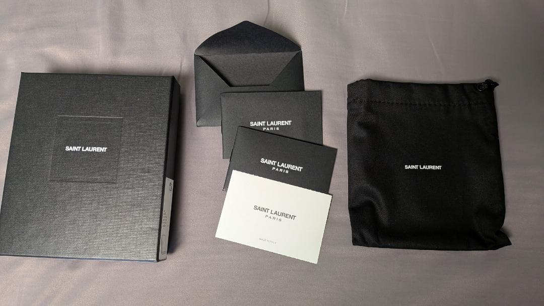 SAINT LAURENT PARISサンローラン 2つ折り財布ブラック YSL