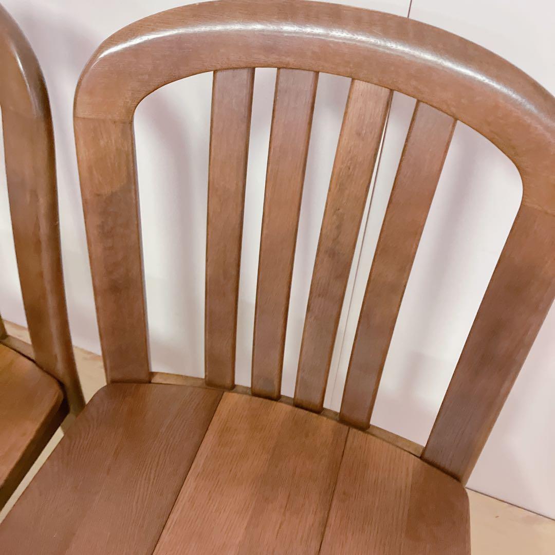 karimoku カリモク家具　木製ダイニングチェア　アームレスチェア　2脚　①