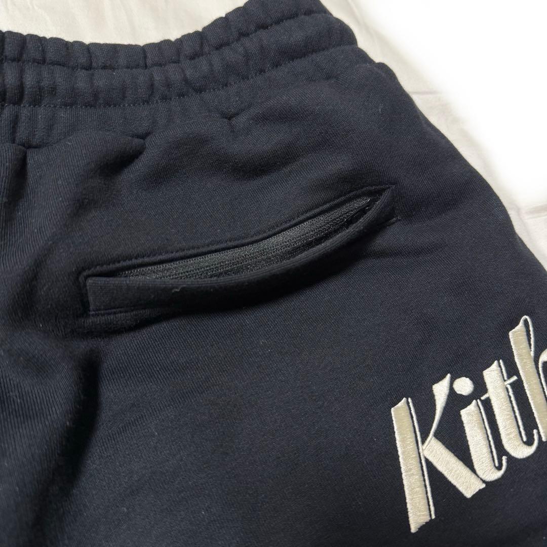 【美品】KITH キス スウェットショーツ ハーフパンツ ブラック 刺繍ロゴ S