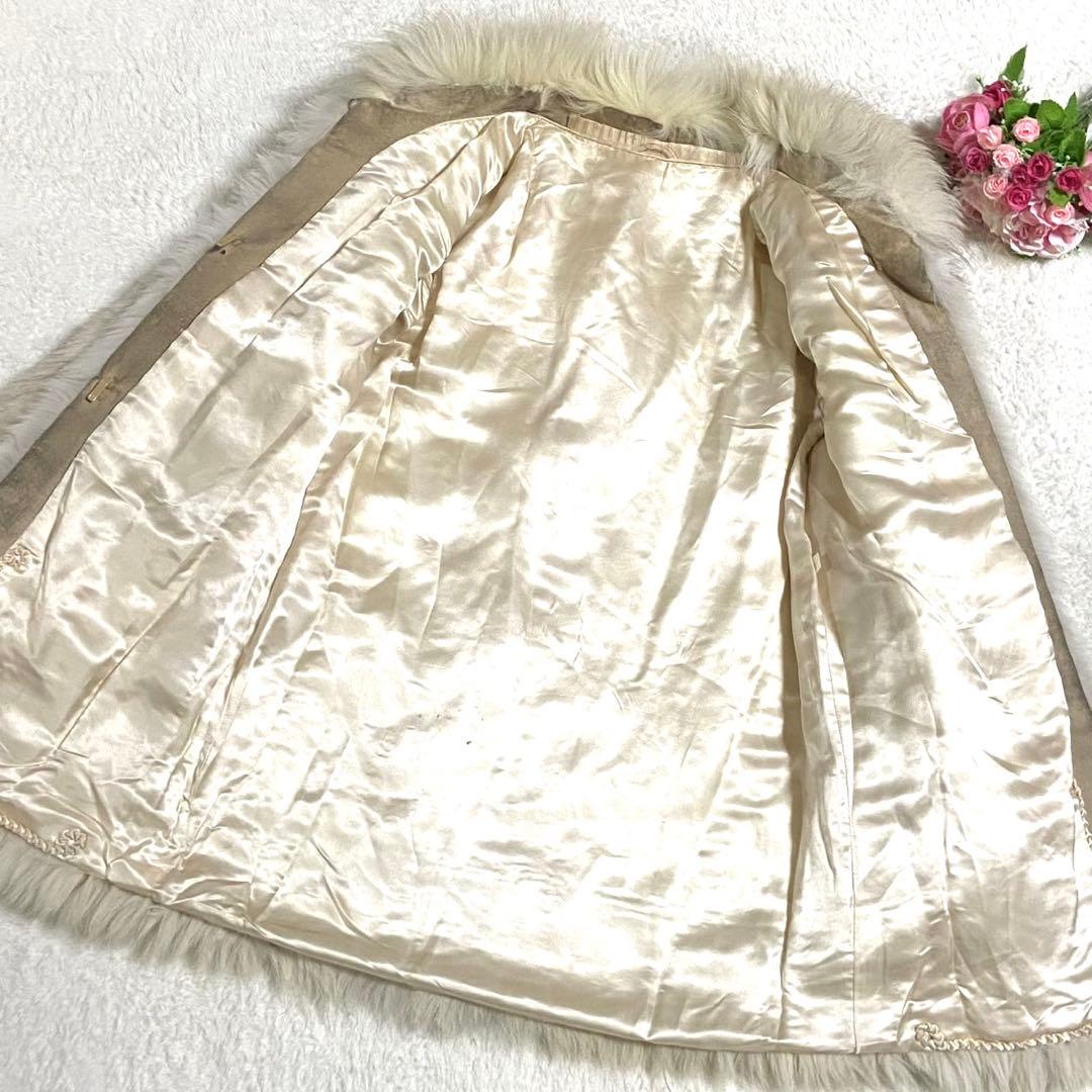 【美品】 フォックスファー 本毛皮 コート サイズ9号 ボリューム◎