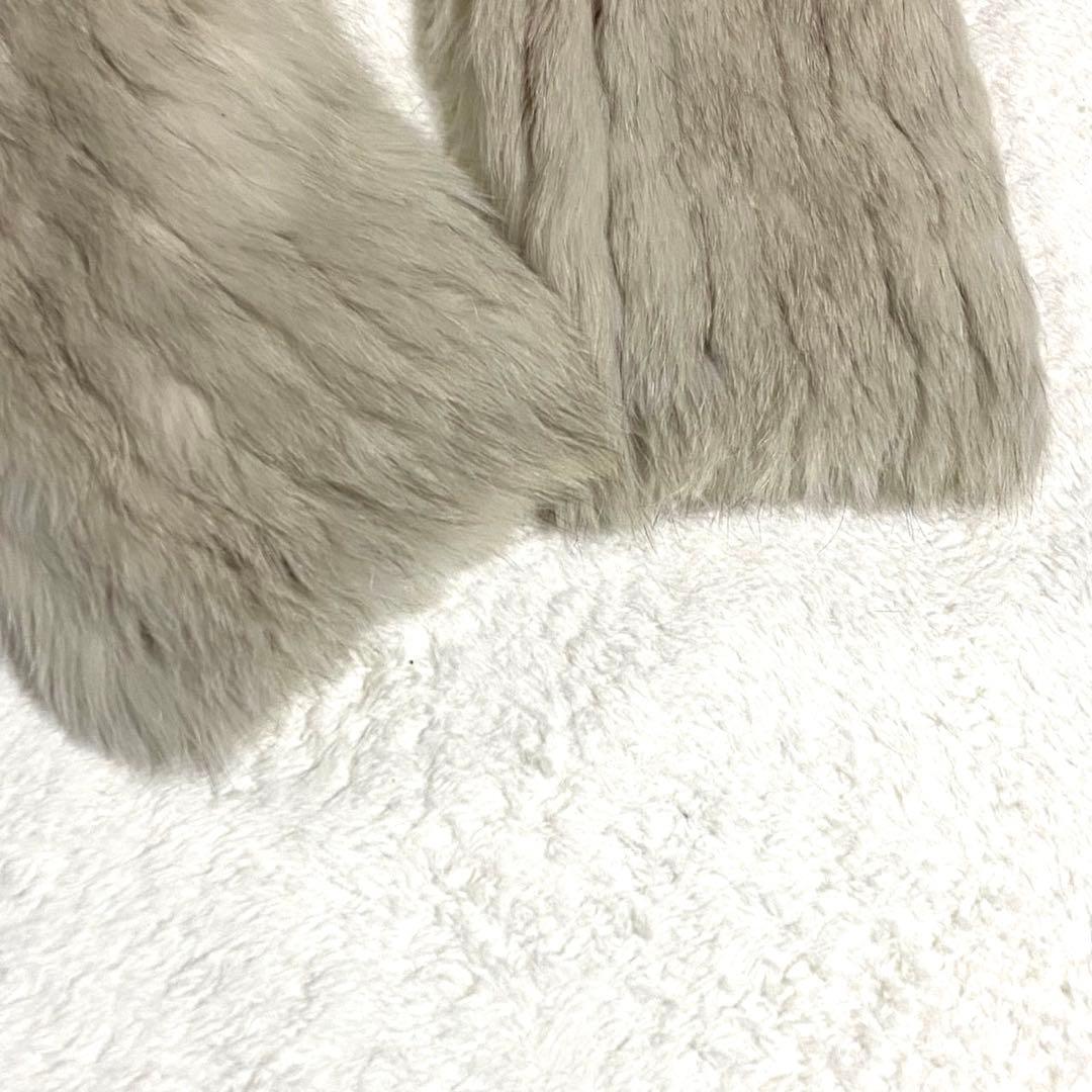 【美品】 フォックスファー 本毛皮 コート サイズ9号 ボリューム◎