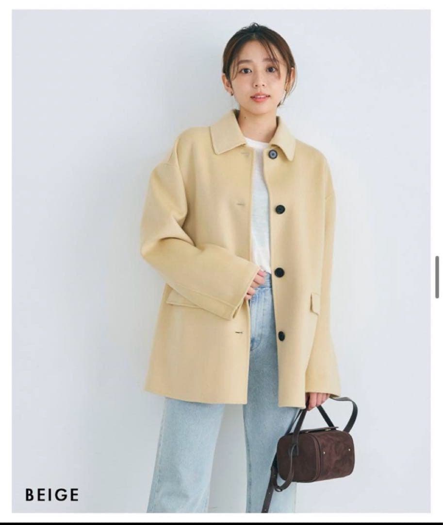 ベースメントオンライン MAAYAデザイン リバーミドルコート ベージュ