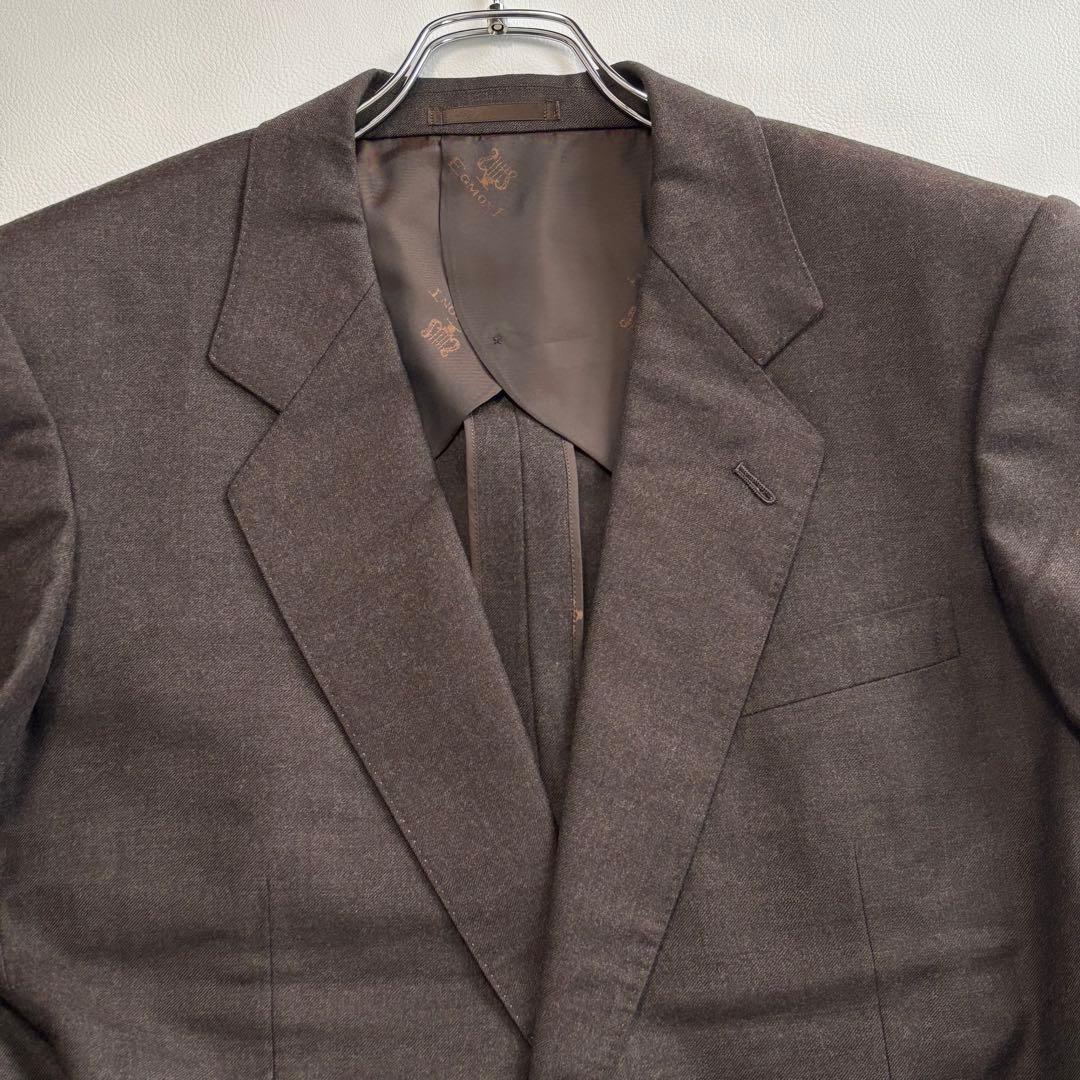 エルメネジルドゼニア ブラウン スーツ セットアップ Mサイズ 背抜き