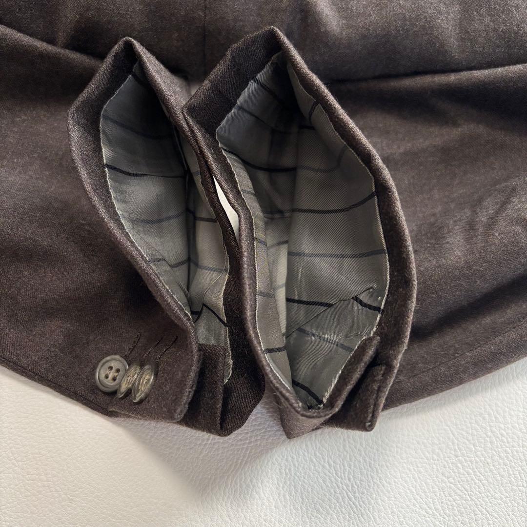 エルメネジルドゼニア ブラウン スーツ セットアップ Mサイズ 背抜き