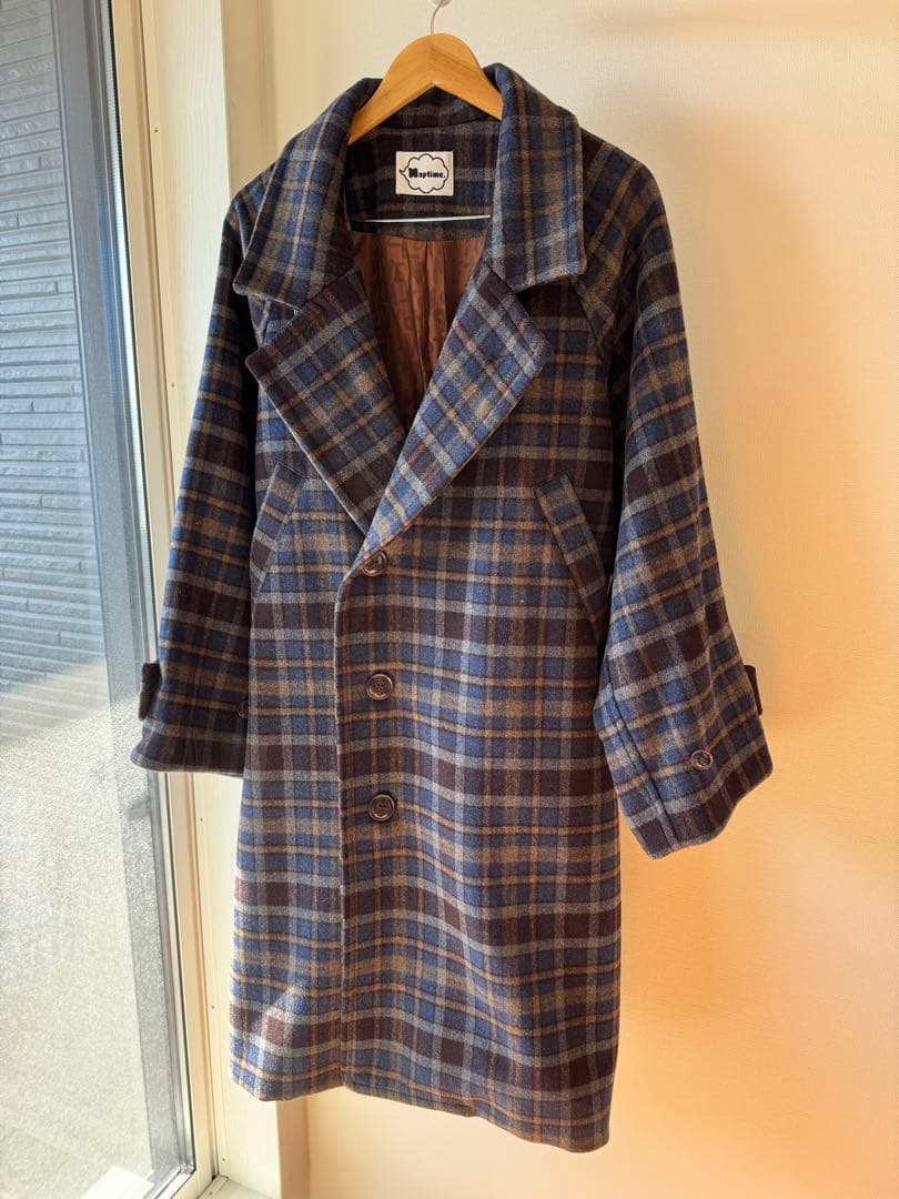 ココ様Naptime チェスターコート　Nissy チェックネイビー