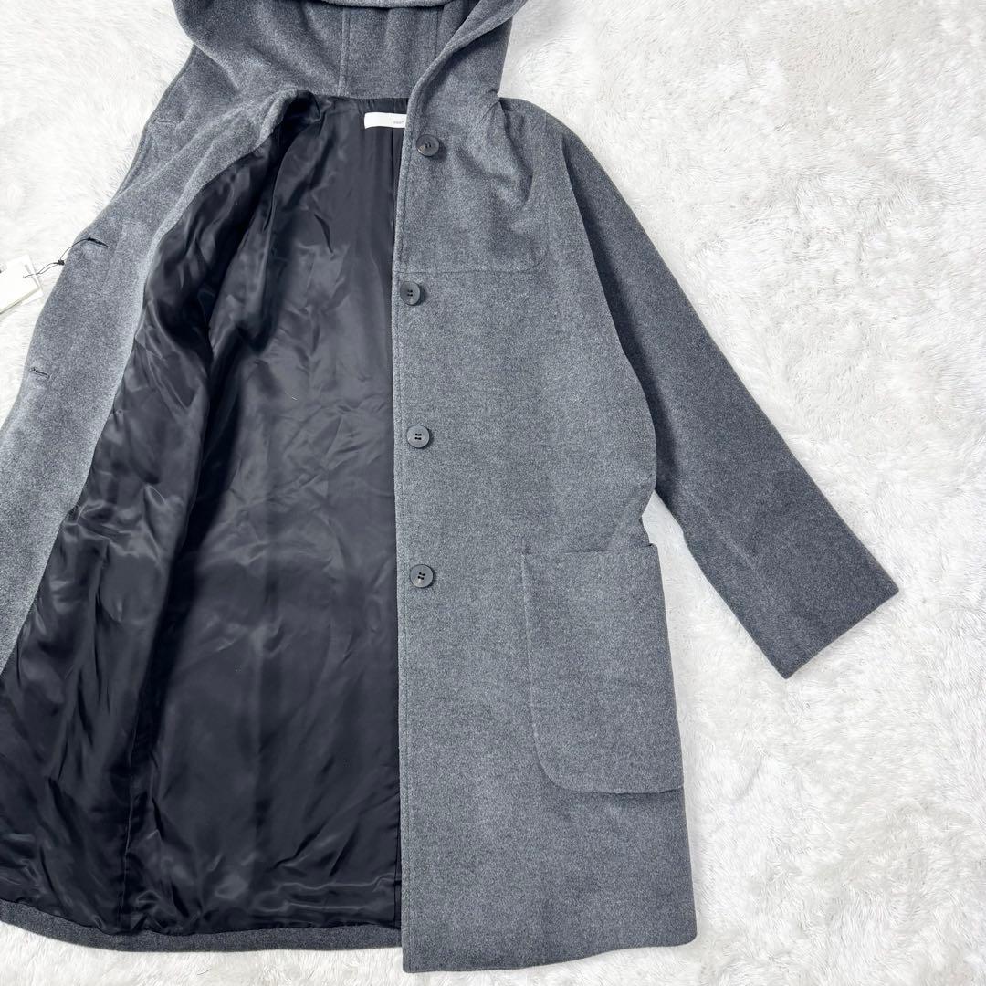 【タグ付き新品】ノット　アンゴラ混フード付きウールコート　トゥモローランド