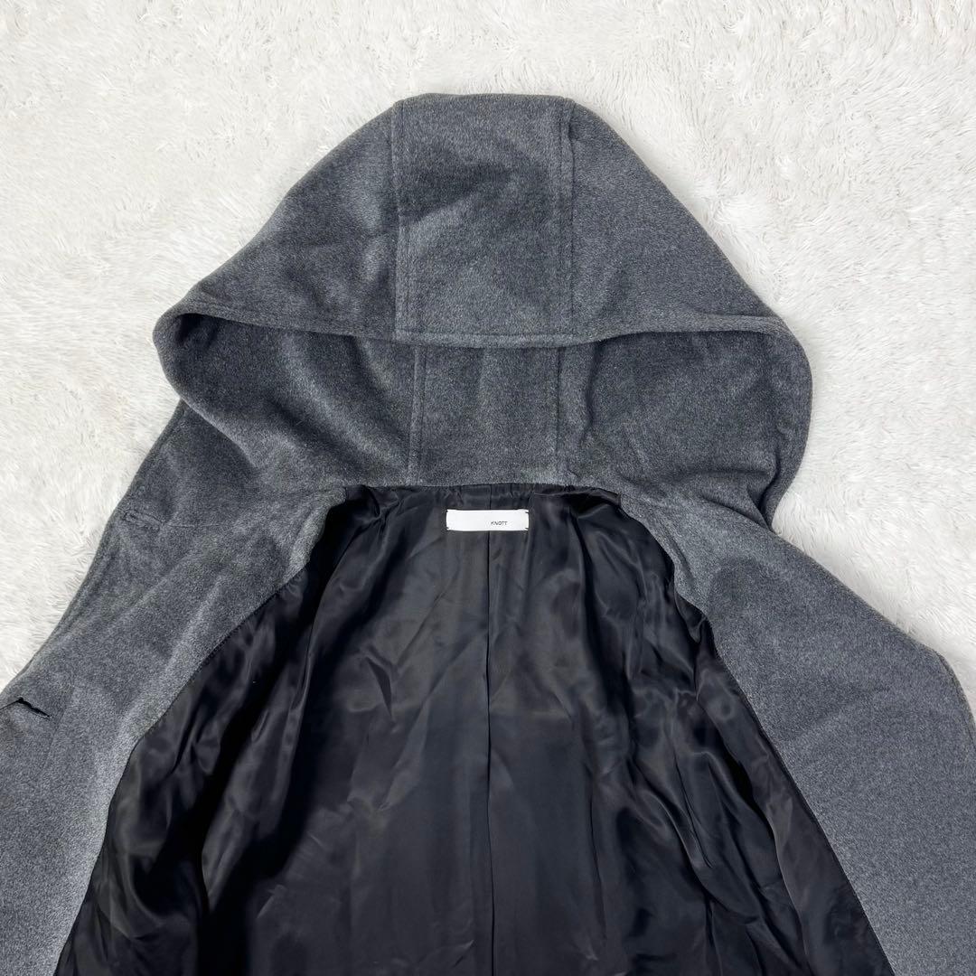 【タグ付き新品】ノット　アンゴラ混フード付きウールコート　トゥモローランド