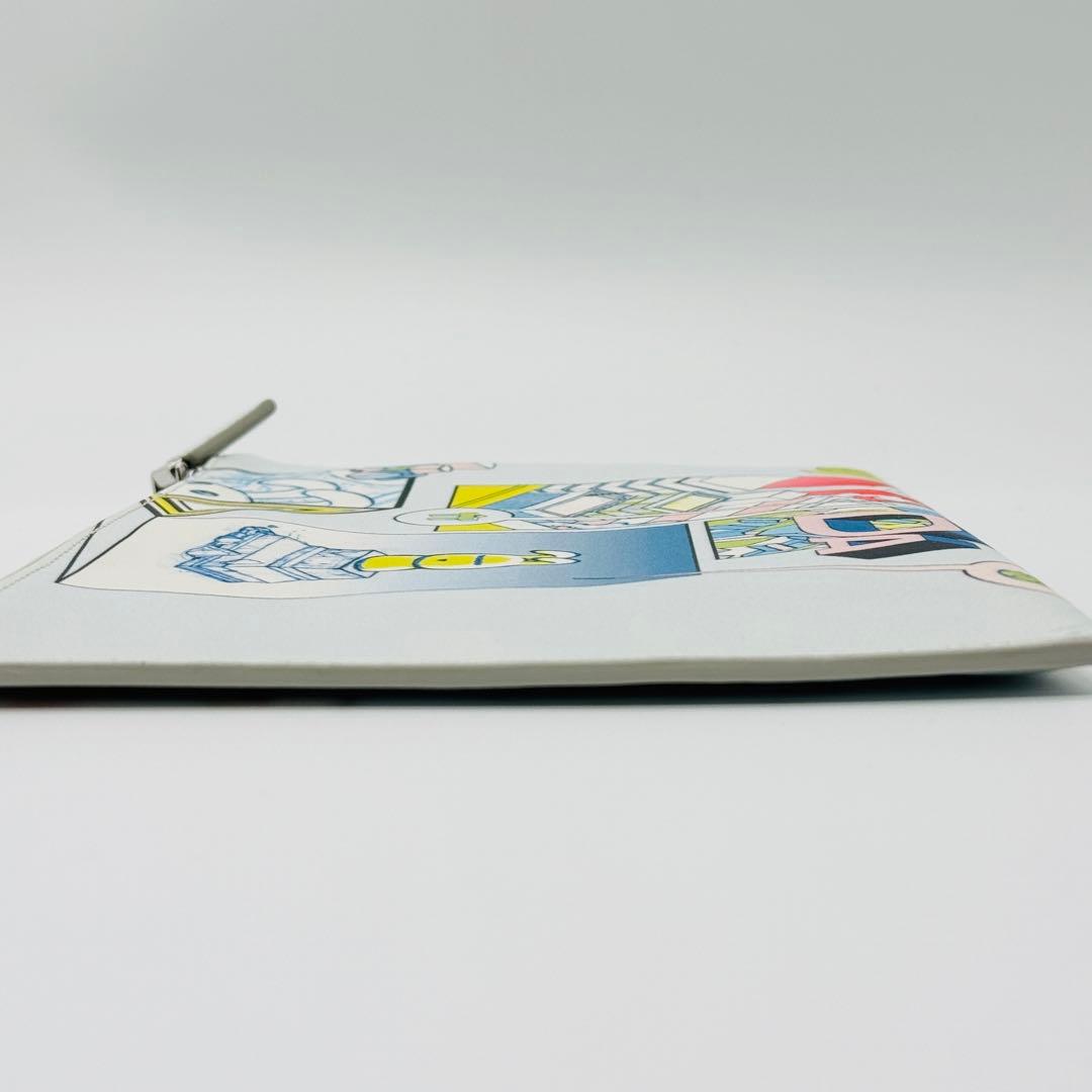 【レア】プラダ マルチカラー レザー 三角プレート クラッチバッグ