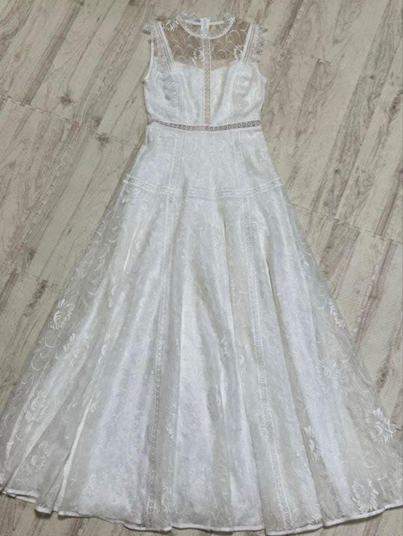 ERUKEI ホワイト マキシドレス