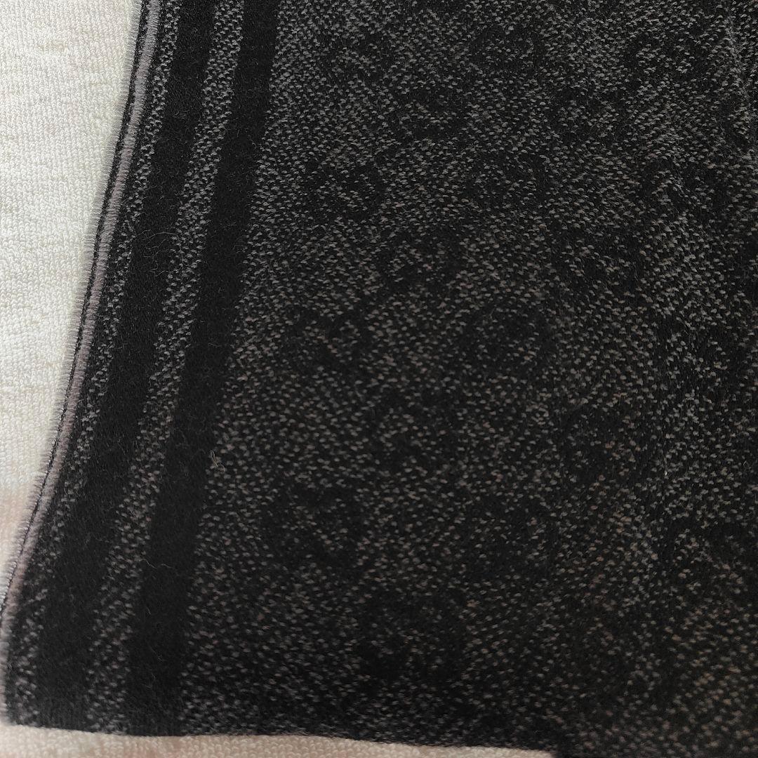 美品✨GUCCI グッチ マフラー GG柄 ブラック ウール 男女兼用