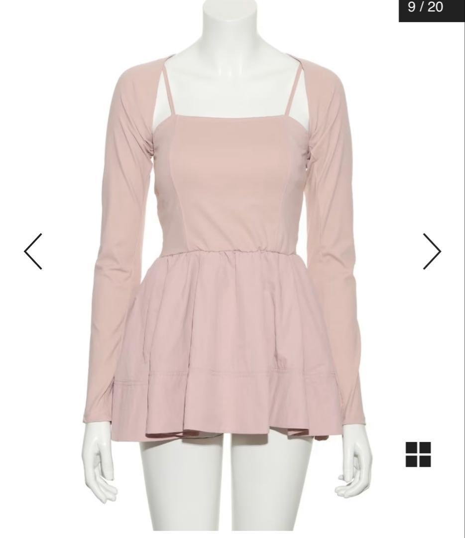 3ピーススウィムウェア　ピンク　水着　ビキニ　ラッシュガード