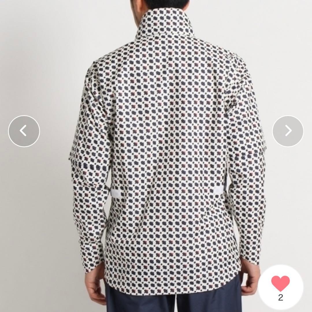 adabat アダバット 幾何学柄 レインブルゾン ジャケット コンパクト XL