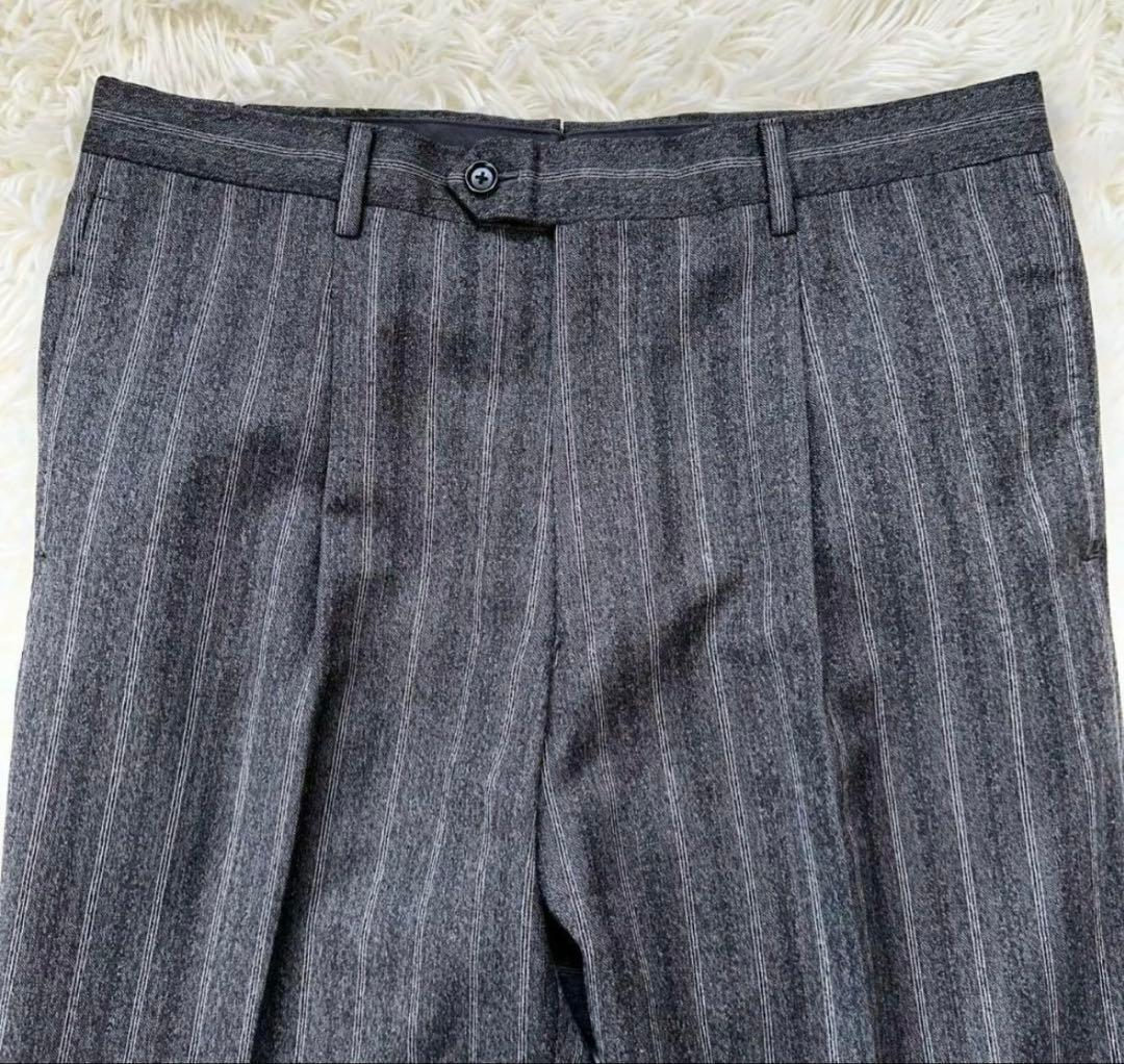 SHIPS 高級生地ゼニア ストライプ スーツ 総裏 本切羽 48 L