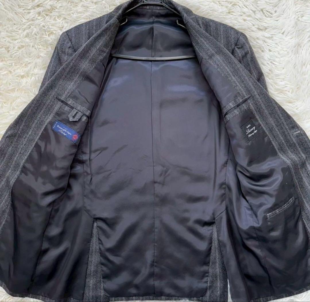 SHIPS 高級生地ゼニア ストライプ スーツ 総裏 本切羽 48 L