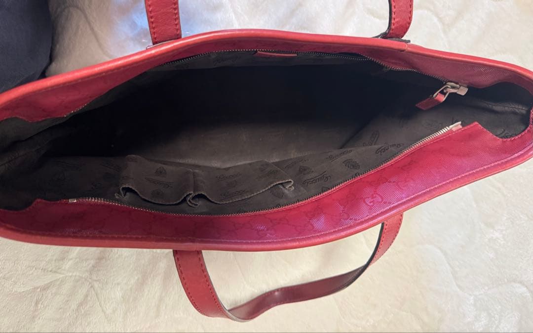 GUCCI グッチ インプリメ GGスプリーム トートバッグ　赤