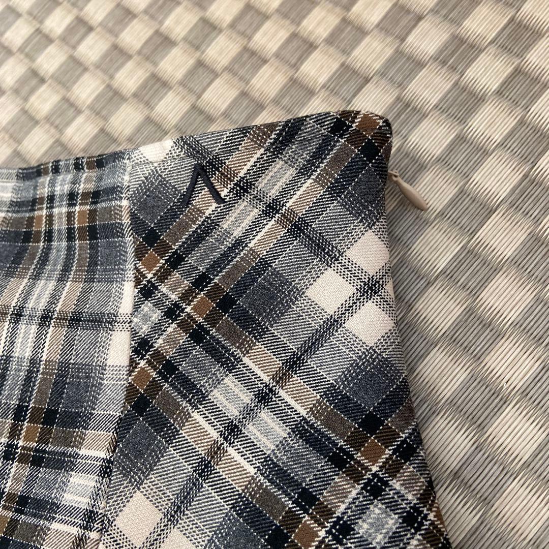 Jade highwaist mini skirt check 新品　S