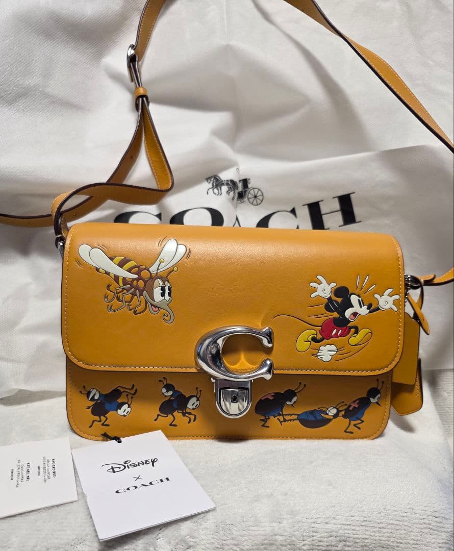 お値下げ‼️COACH×ディズニーコラボ本革ショルダーバッグ
