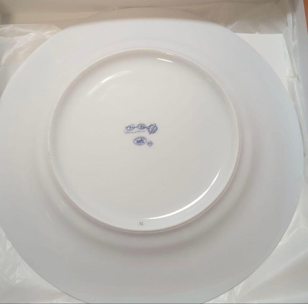 HERMES エルメス　ラウンド　シェーヌダンクル 27cm プレート　皿