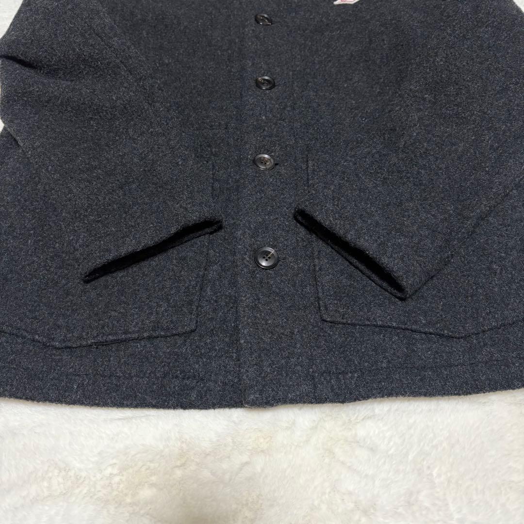 DANTON ダントン ウールモッサ Vネック ジャケット チャコール 42
