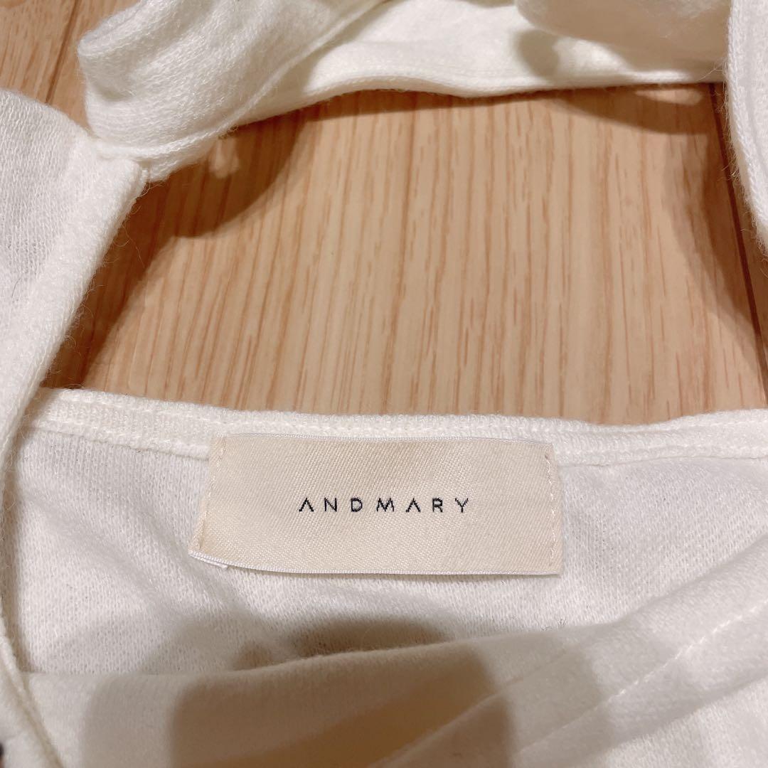 ANDMARY 正規品 Nana ribbon oneshoulder tops