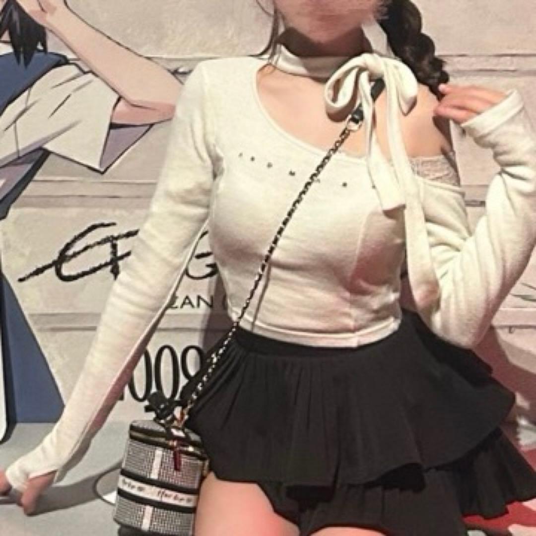 ANDMARY 正規品 Nana ribbon oneshoulder tops