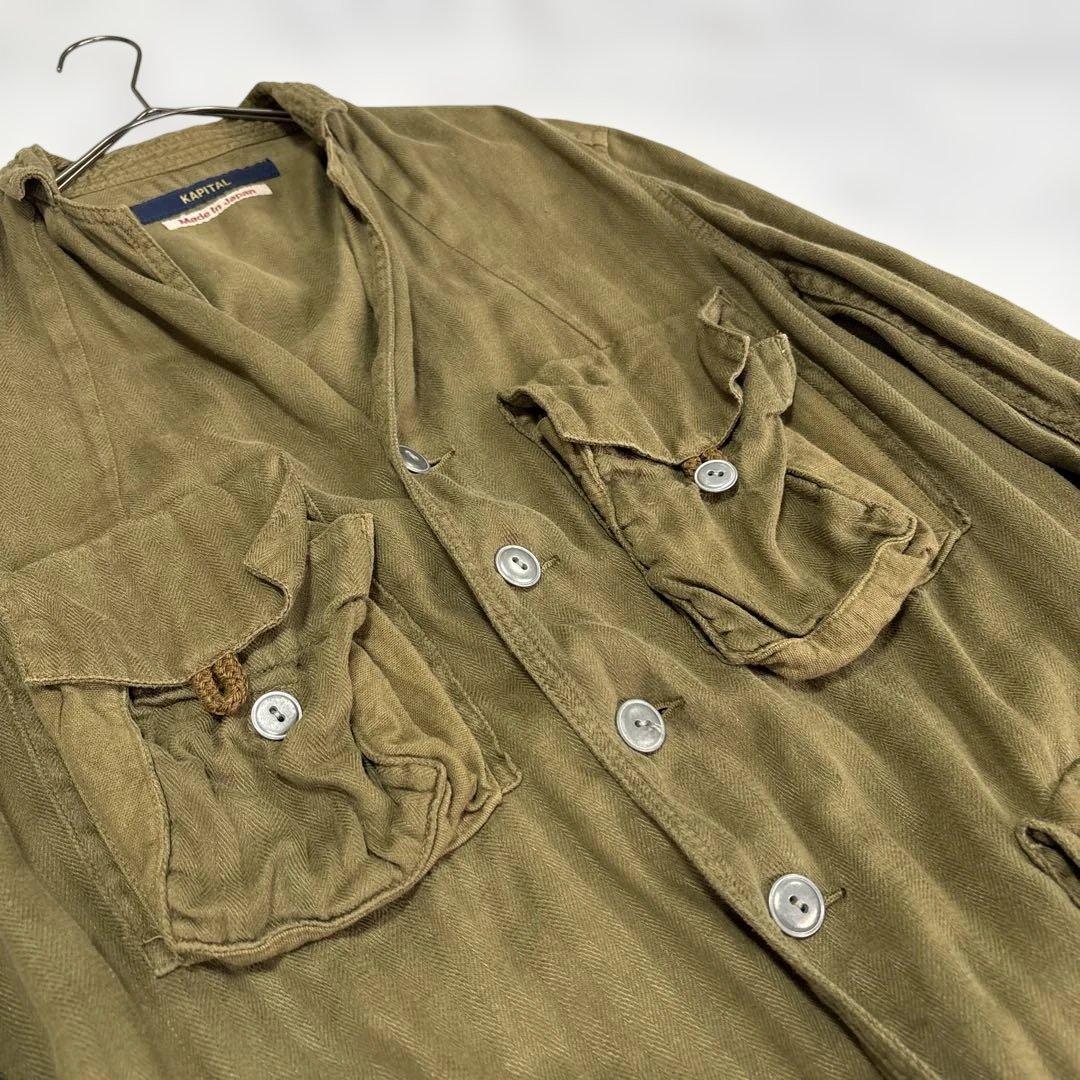 ✨美品✨ KAPITAL キャピタル ハンティングジャケット　カーキL