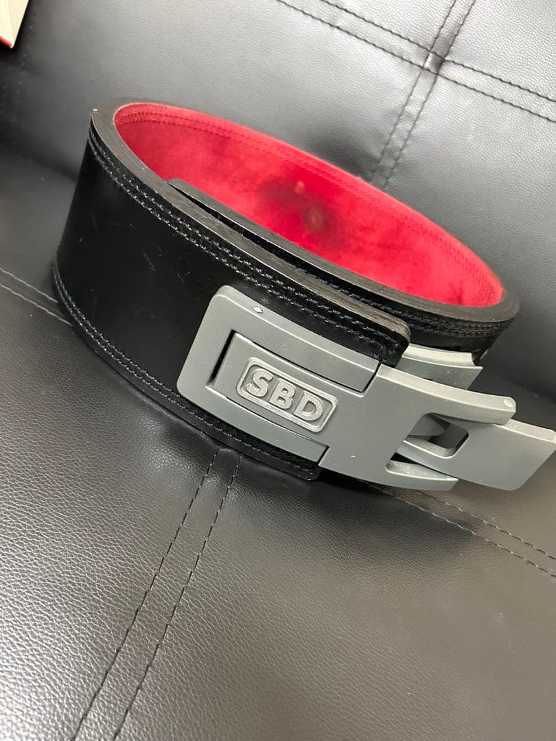 SBD トレーニング・パワーベルト 黒/赤 サイズ M