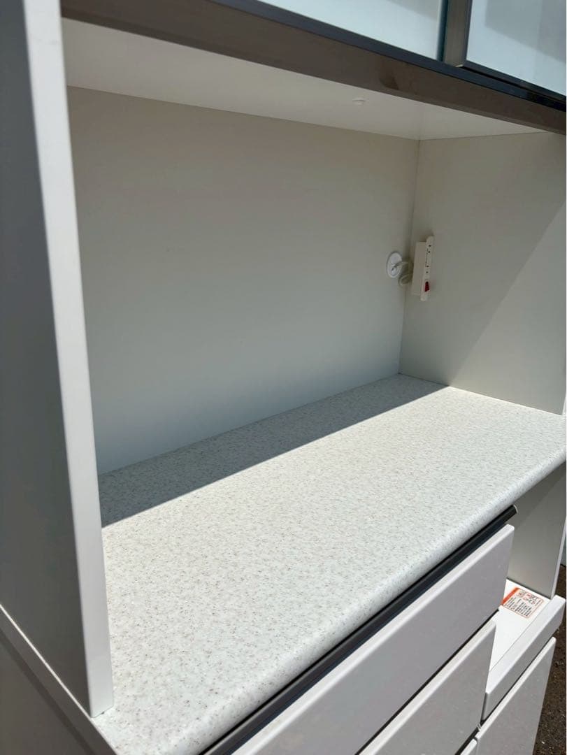 ニトリ キッチンボード 食器棚 アルミナ3 100KB WH