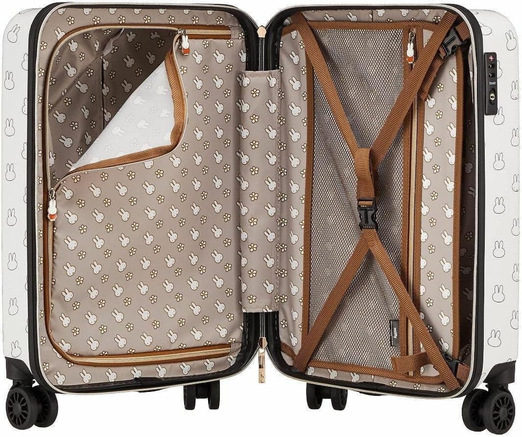 旅行の必需品✨️メニーフェイスホワイトハピタス スーツケース グッズミッフィー